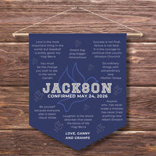 Load image into Gallery viewer, Confirmation Pennant for Boys - Inspirational Quotes