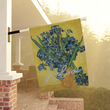 Load image into Gallery viewer, Irises by Van Gogh: Garden Flag | House Banner