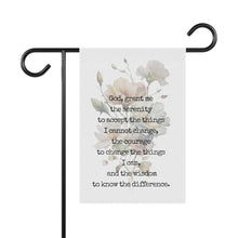 Load image into Gallery viewer, Serenity Prayer Garden Flag - Floral Watercolor