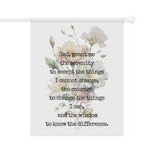 Load image into Gallery viewer, Serenity Prayer Garden Flag - Floral Watercolor