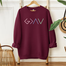 Load image into Gallery viewer, "God is Greater than the Highs and Lows" Unisex Crewneck Sweatshirt