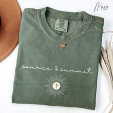 Load image into Gallery viewer, Source and Summit: Catholic Eucharistic T-Shirt: Comfort Colors® Shirt