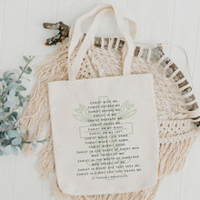 Load image into Gallery viewer, St. Patrick Breastplate Prayer Tote Bag