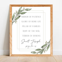 Load image into Gallery viewer, "Titles of St. Joseph" Printable Wall Art