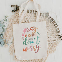 Load image into Gallery viewer, Pray Hope and Don't Worry Tote Bag - Colorful