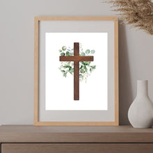Load image into Gallery viewer, Cross with Greenery - Printable Wall Art