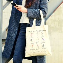 Load image into Gallery viewer, Fruit of the Spirit Wildflower Tote Bag