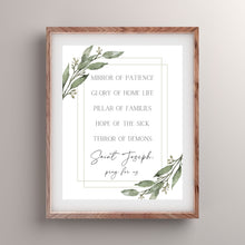Load image into Gallery viewer, "Titles of St. Joseph" Printable Wall Art