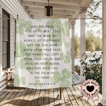 Load image into Gallery viewer, May the Road Up to Meet You - Irish Blessing Minky Blanket