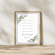 Load image into Gallery viewer, "Titles of St. Joseph" Printable Wall Art