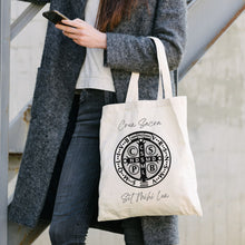 Load image into Gallery viewer, St. Benedict Medal Tote Bag