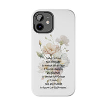 Load image into Gallery viewer, Serenity Prayer Watercolor Floral TOUGH Protective iPhone Case