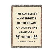 Load image into Gallery viewer, The Loveliest Masterpiece - St. Therese of Lisieux - Woven Blanket | Tapestry