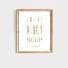 Load image into Gallery viewer, "He is Risen, Alleluia": Modern Minimalist Printable Poster