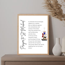 Load image into Gallery viewer, "St. Michael Prayer - Graphic" Printable Wall Art
