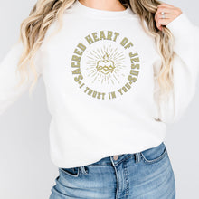 Load image into Gallery viewer, Sacred Heart of Jesus, I Trust in You - Unisex Sweatshirt