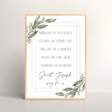 Load image into Gallery viewer, "Titles of St. Joseph" Printable Wall Art