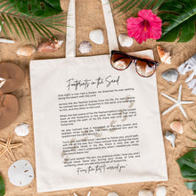 Load image into Gallery viewer, Footprints in the Sand Tote Bag