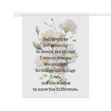 Load image into Gallery viewer, Serenity Prayer Garden Flag - Floral Watercolor