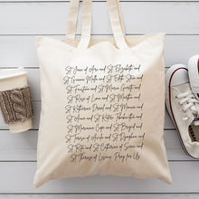 Load image into Gallery viewer, Catholic Women Saints Tote Bag