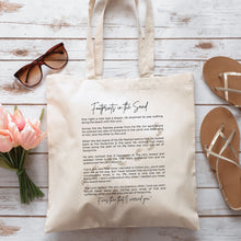 Load image into Gallery viewer, Footprints in the Sand Tote Bag