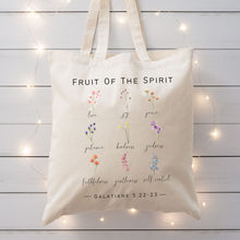 Load image into Gallery viewer, Fruit of the Spirit Wildflower Tote Bag