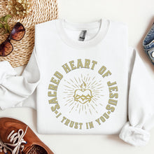 Load image into Gallery viewer, Sacred Heart of Jesus, I Trust in You - Unisex Sweatshirt