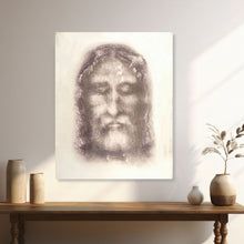 Load image into Gallery viewer, Sacred Face of Jesus from the Shroud of Turin:  Canvas Wall Art Print