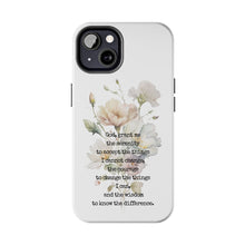 Load image into Gallery viewer, Serenity Prayer Watercolor Floral TOUGH Protective iPhone Case