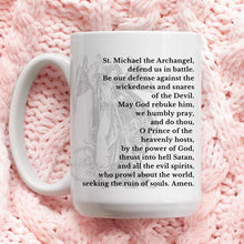 Load image into Gallery viewer, St. Michael Archangel Prayer Mug - Vintage Design