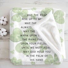 Load image into Gallery viewer, May the Road Up to Meet You - Irish Blessing Minky Blanket