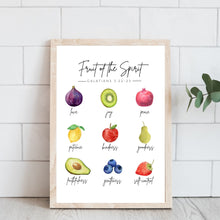 Load image into Gallery viewer, Fruit of the Spirit: Galatians 5 - Fruits: Printable Wall Art