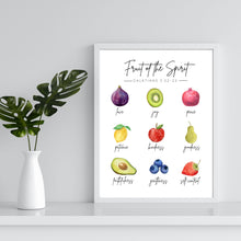 Load image into Gallery viewer, Fruit of the Spirit: Galatians 5 - Fruits: Printable Wall Art