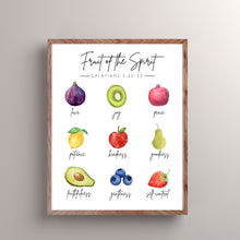 Load image into Gallery viewer, Fruit of the Spirit: Galatians 5 - Fruits: Printable Wall Art