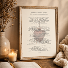 Load image into Gallery viewer, Pope Leo XIV's Prayer to the Sacred Heart of Jesus