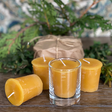 Load image into Gallery viewer, Beeswax Votives & Votive Holder