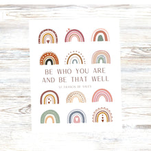 Load image into Gallery viewer, Be Who You Are - Boho Rainbows - Printable Wall Art