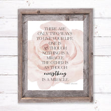 Load image into Gallery viewer, "Everything is a Miracle: Einstein" Printable Wall Art