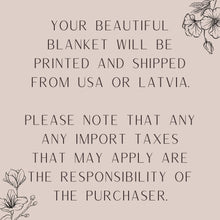 Load image into Gallery viewer, "Footprints in the Sand" Minky Throw Blanket