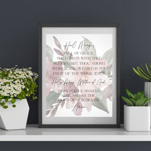 Load image into Gallery viewer, "Hail Mary - Floral" Printable Wall Art