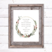 Load image into Gallery viewer, "Love the Lord Your God With All Your Heart" Printable Wall Art