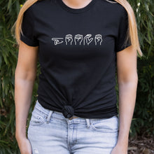 Load image into Gallery viewer, Peace in Sign Language Crewneck T-Shirt