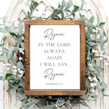 Load image into Gallery viewer, "Rejoice in the Lord Always - Philippians 4:4" Printable Wall Art