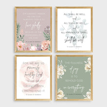 Load image into Gallery viewer, "St. Julian of Norwich Quotes": Set of 4 Printable Designs