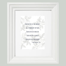 Load image into Gallery viewer, "Each of Us is the Result of a Thought of God" Printable Wall Art