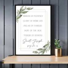 Load image into Gallery viewer, "Titles of St. Joseph" Printable Wall Art