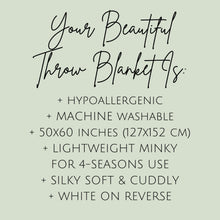 Load image into Gallery viewer, Be Still and Know That I Am God - Psalm 46:10 - Minky Throw Blanket