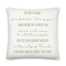 Load image into Gallery viewer, "A Saviour is Born" Premium Decorative Pillow | Cushion