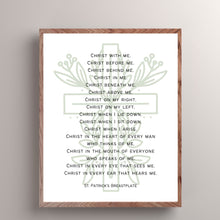 Load image into Gallery viewer, "St Patrick's Breastplate | Botanical Cross" Printable Wall Art