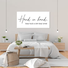 Load image into Gallery viewer, Hand in Hand, They Built a Life They Loved - Canvas Wall Art Print
